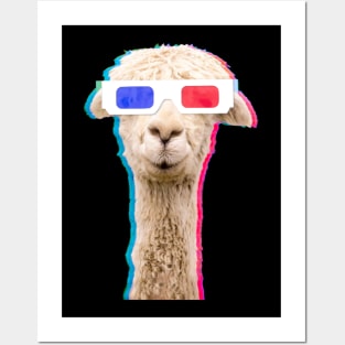 3D awesome llama Posters and Art